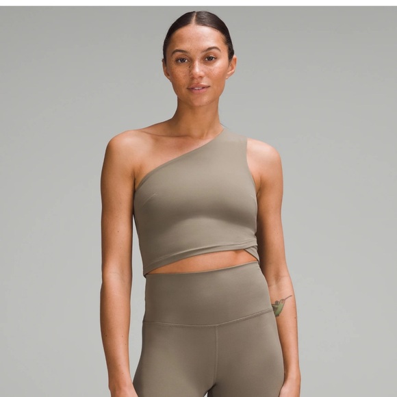 lululemon athletica Tops - lululemon athletica One-Shoulder Crop Top in Olive